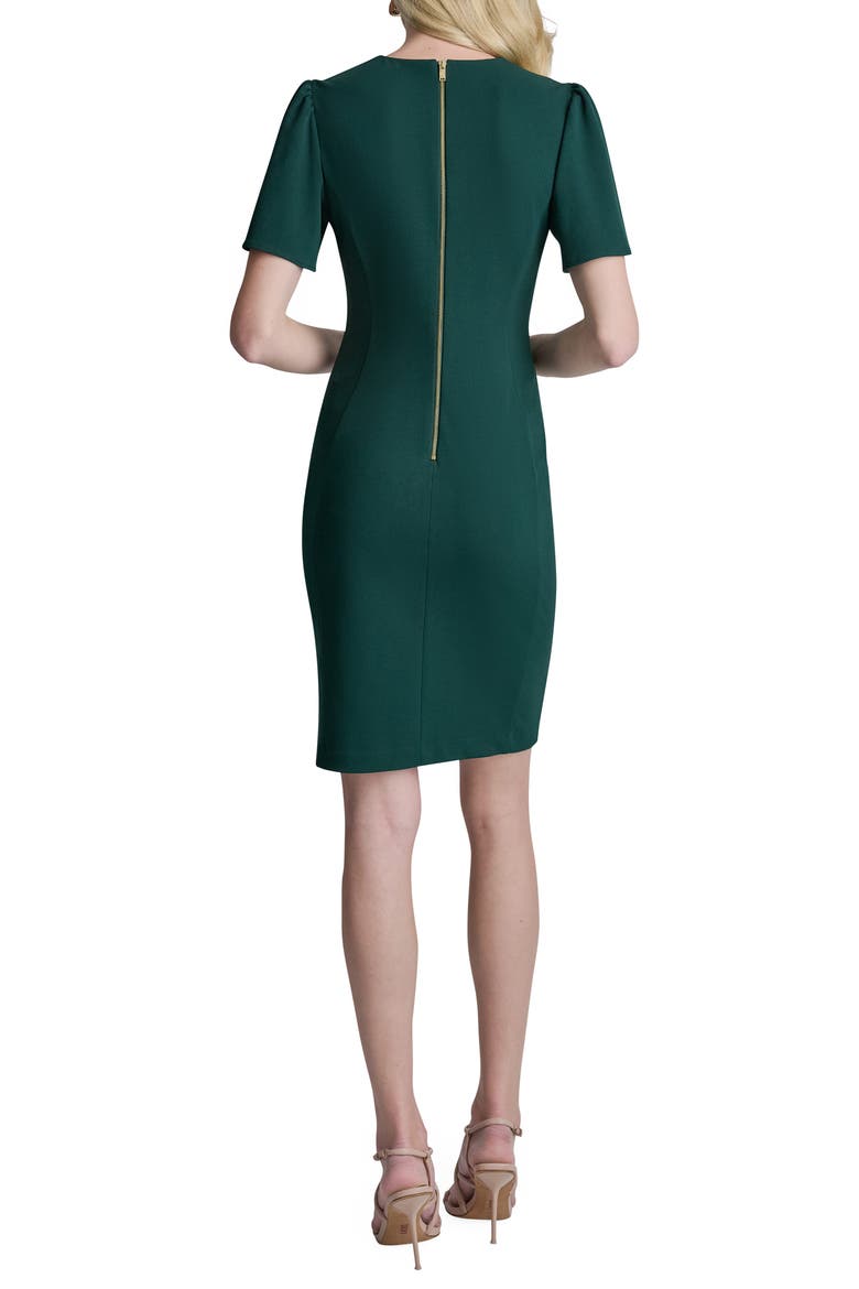 Flutter Sleeve Sheath Dress, Alternate, color, MALACHITE