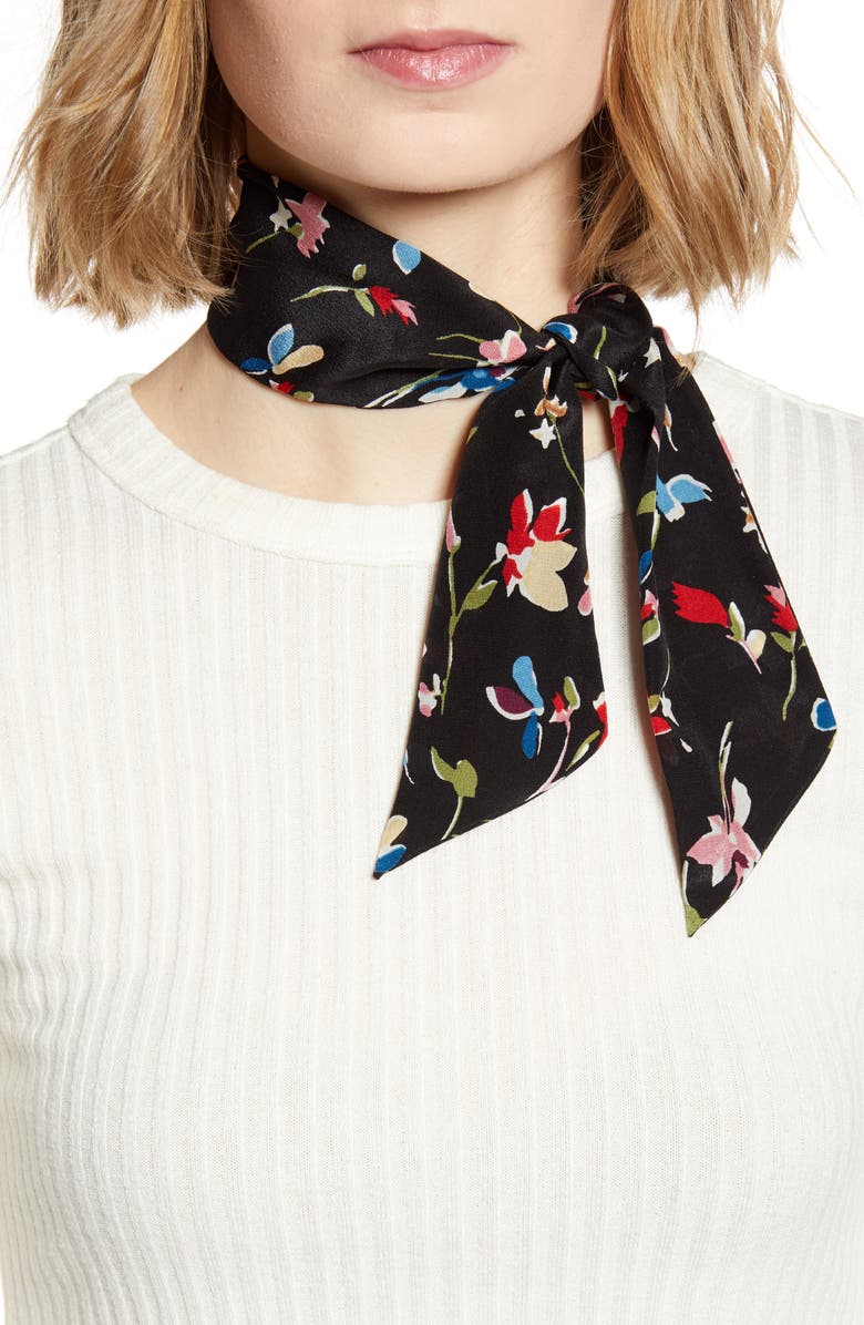 Madewell Silk Skinny Bandana, Main, color,