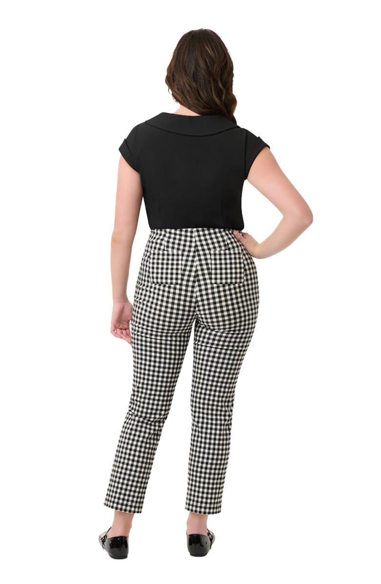 Unique Vintage 1960s Cigarette Pants, Alternate, color, Black/White Gingham