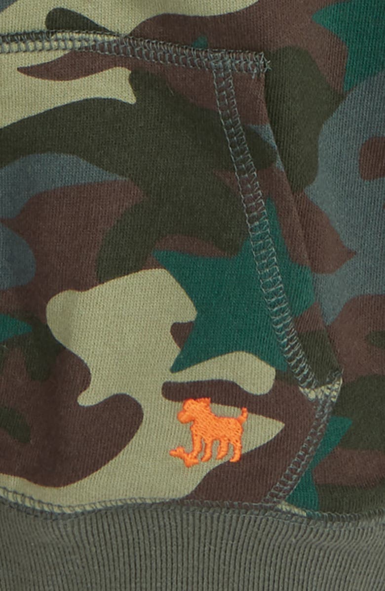 Mini Boden Shaggy Camo Zip Hoodie, Alternate, color, Khaki Camo