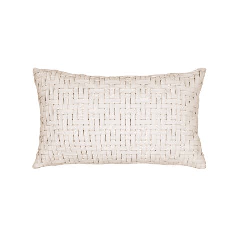 Weave Handwoven Dimensional Indoor & Outdoor Woven Accent Pillow & Insert