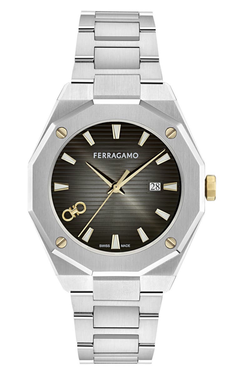 FERRAGAMO Edge Bracelet Watch, 40mm, Main, color, 