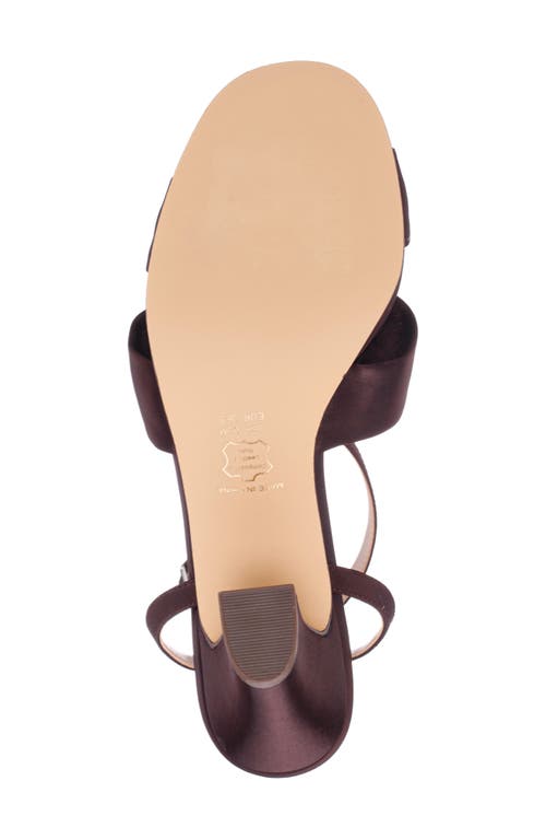 Nina Ashley Ankle Strap Sandal In Chocolate