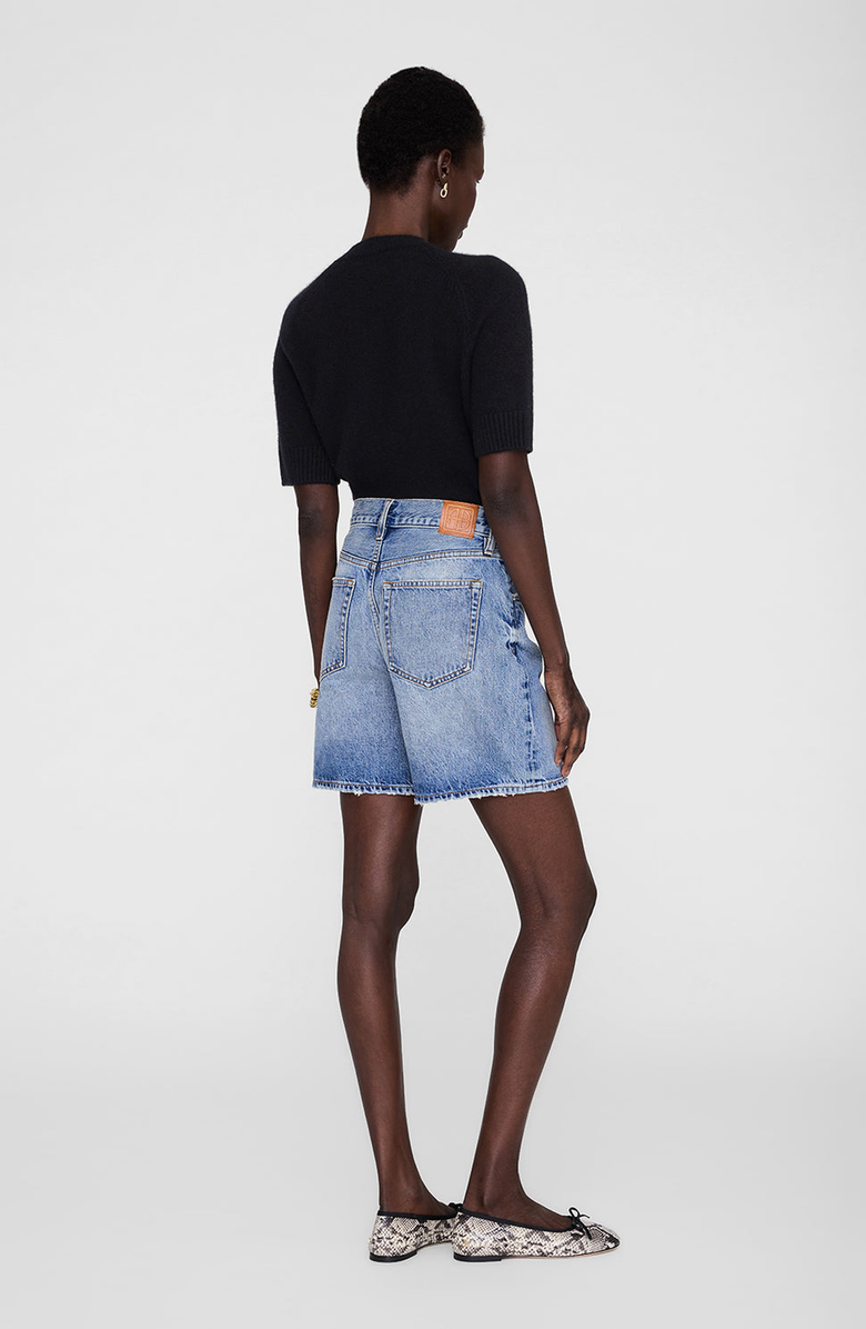 ANINE BING Heath Short, Alternate, color, Caspian Blue