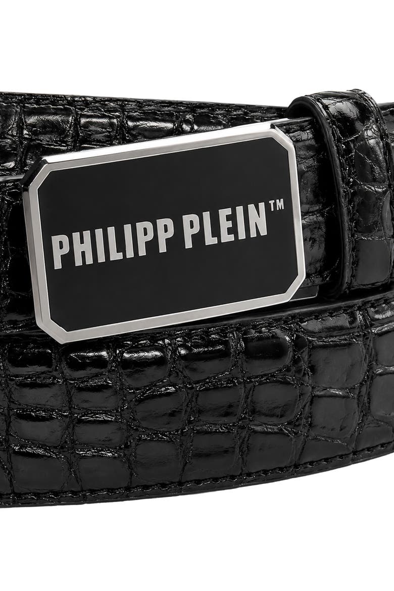 Leather Belt Philipp Plein Tm Cocco Men, Alternate, color, black/nickel