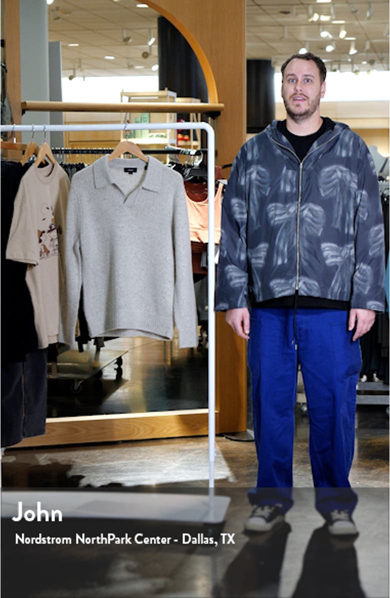 Cashmere Donegal Johnny Collar Sweater, sales video thumbnail