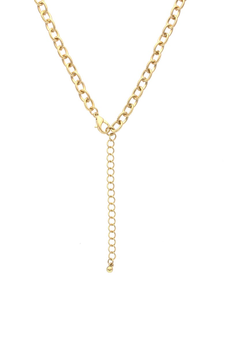 Janelle Tassel Necklace, Alternate, color, WORN GOLD / BLUE