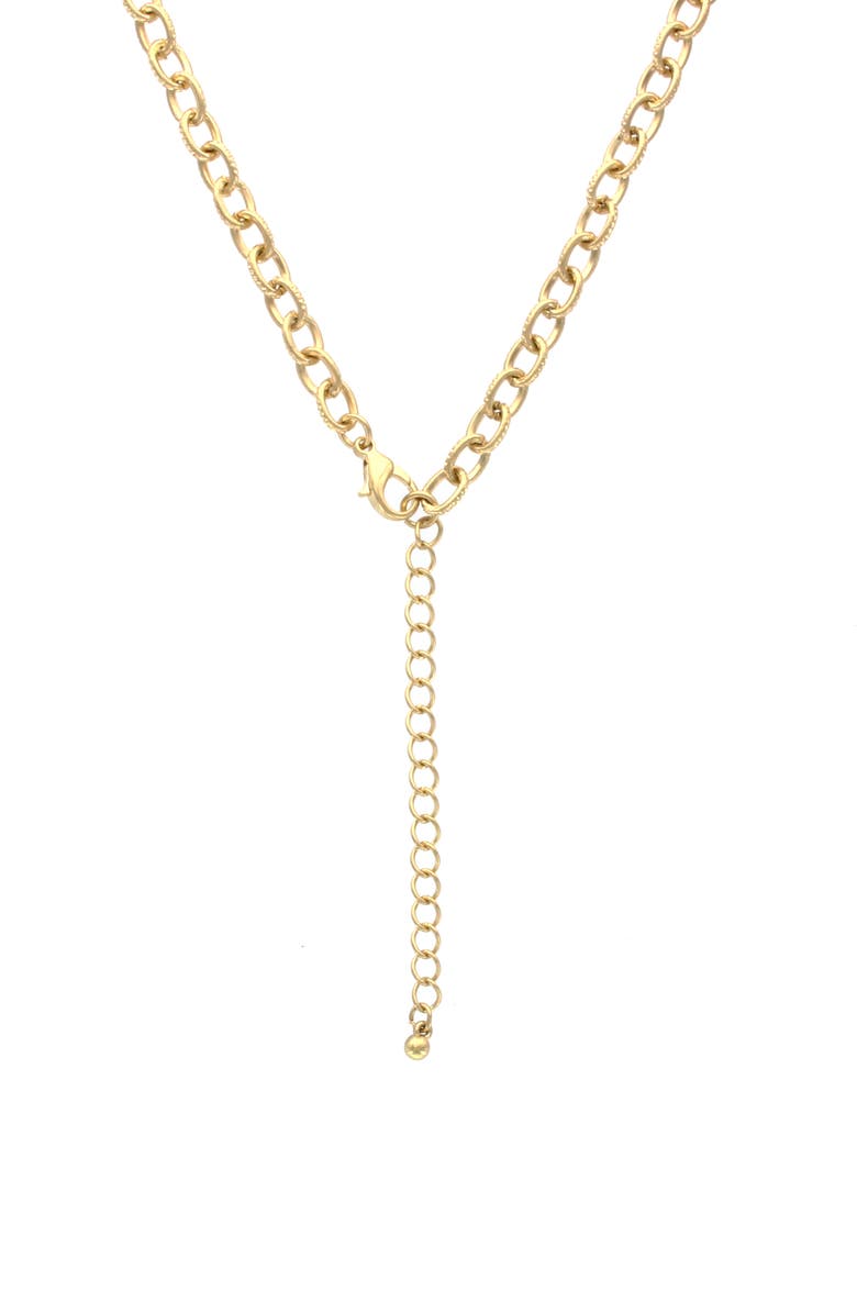 OLIVIA WELLES Janelle Tassel Necklace, Alternate, color, Worn Gold / Blue