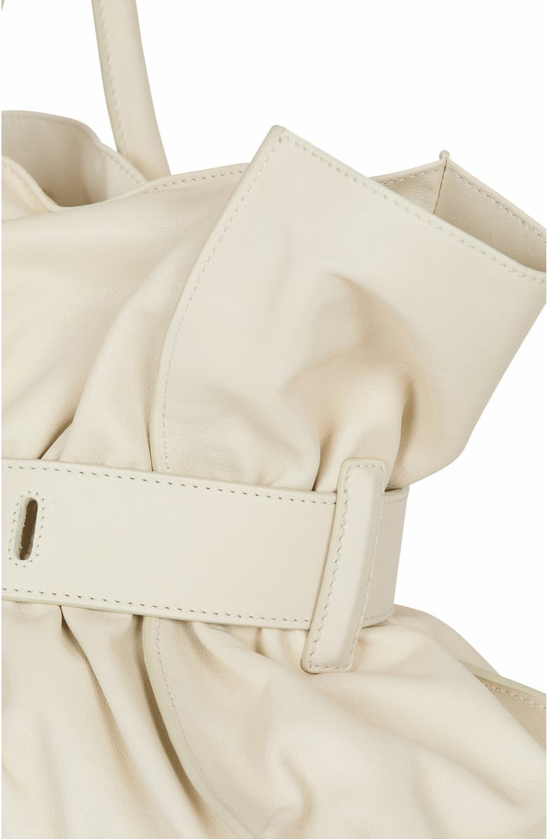 Balmain Large Calfskin Anthem Bag, Alternate, color, White