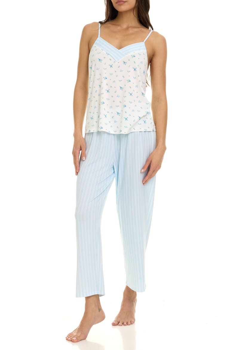 Amari Camisole, Shorts & Pants 3-Piece Pajamas, Alternate, color, IVORY
