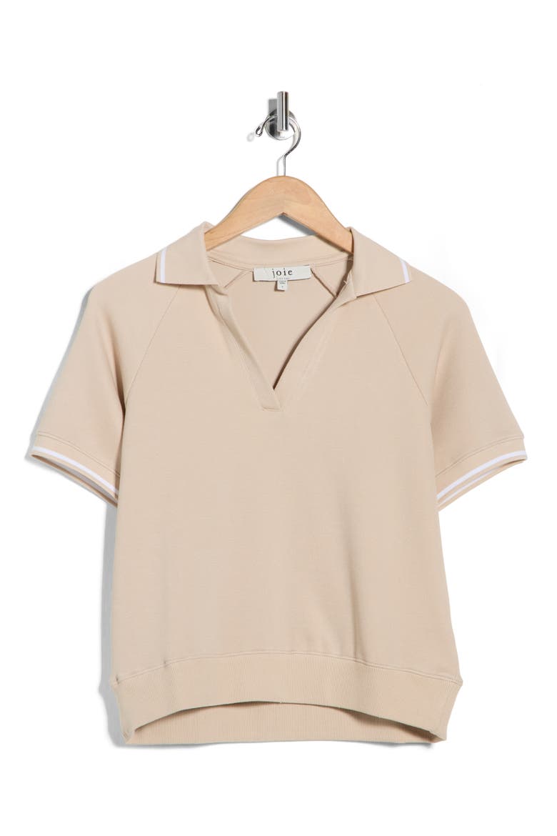 Contrast Stripe Polo, Alternate, color, MOROCCAN SAND/ WHITE