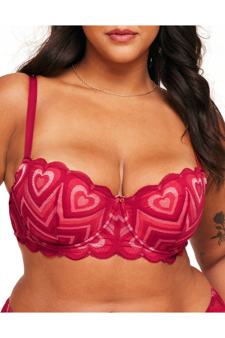 Amorina Contour Balconette Bra, Main, color, Dark red