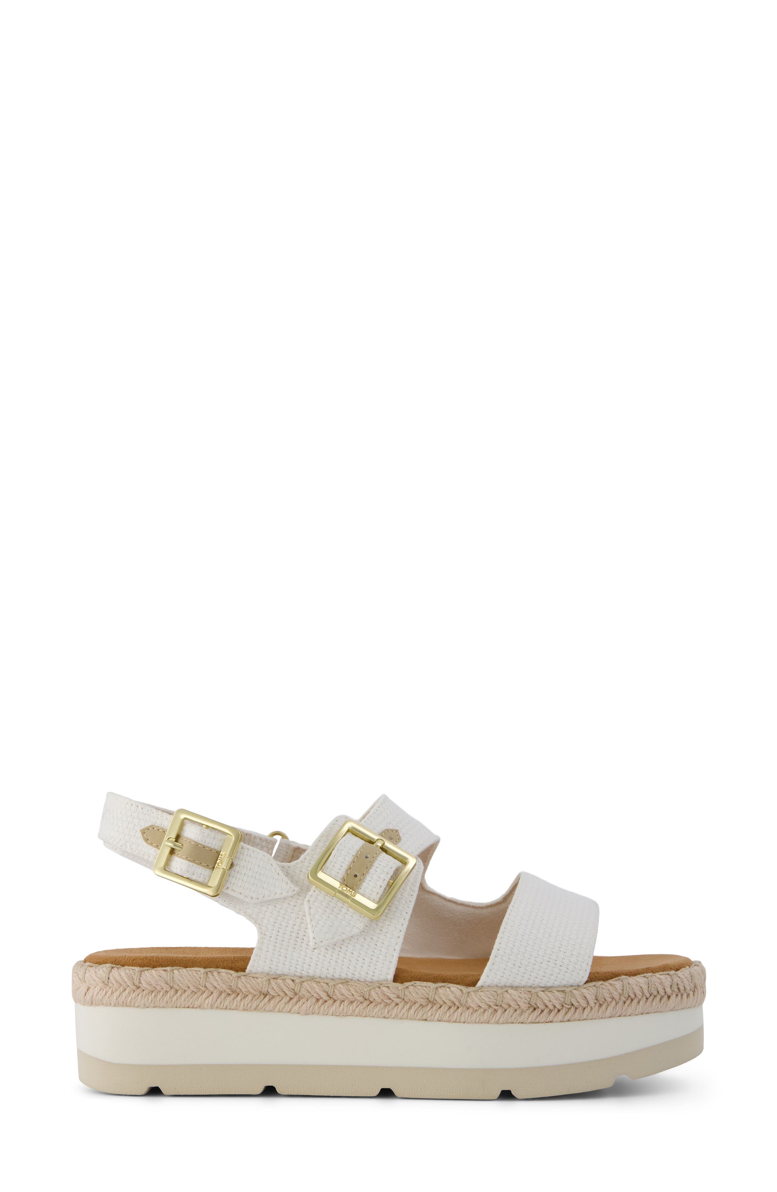 Giana Flatform Sandal, Alternate, color, WHITE
