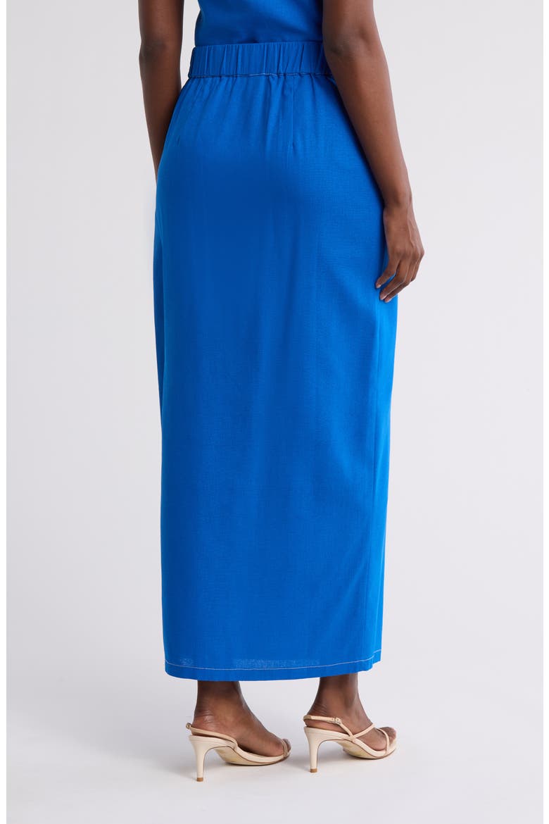 Abby Button Front Maxi Skirt, Alternate, color, PRINCESS BLUE
