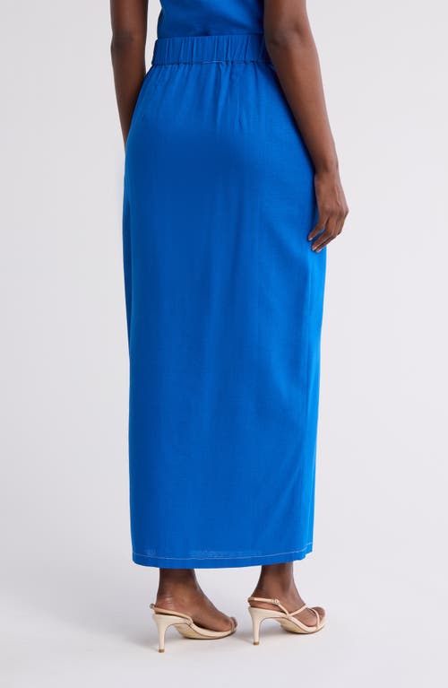 Love By Design Abby Button Front Maxi Skirt In Princess Blue