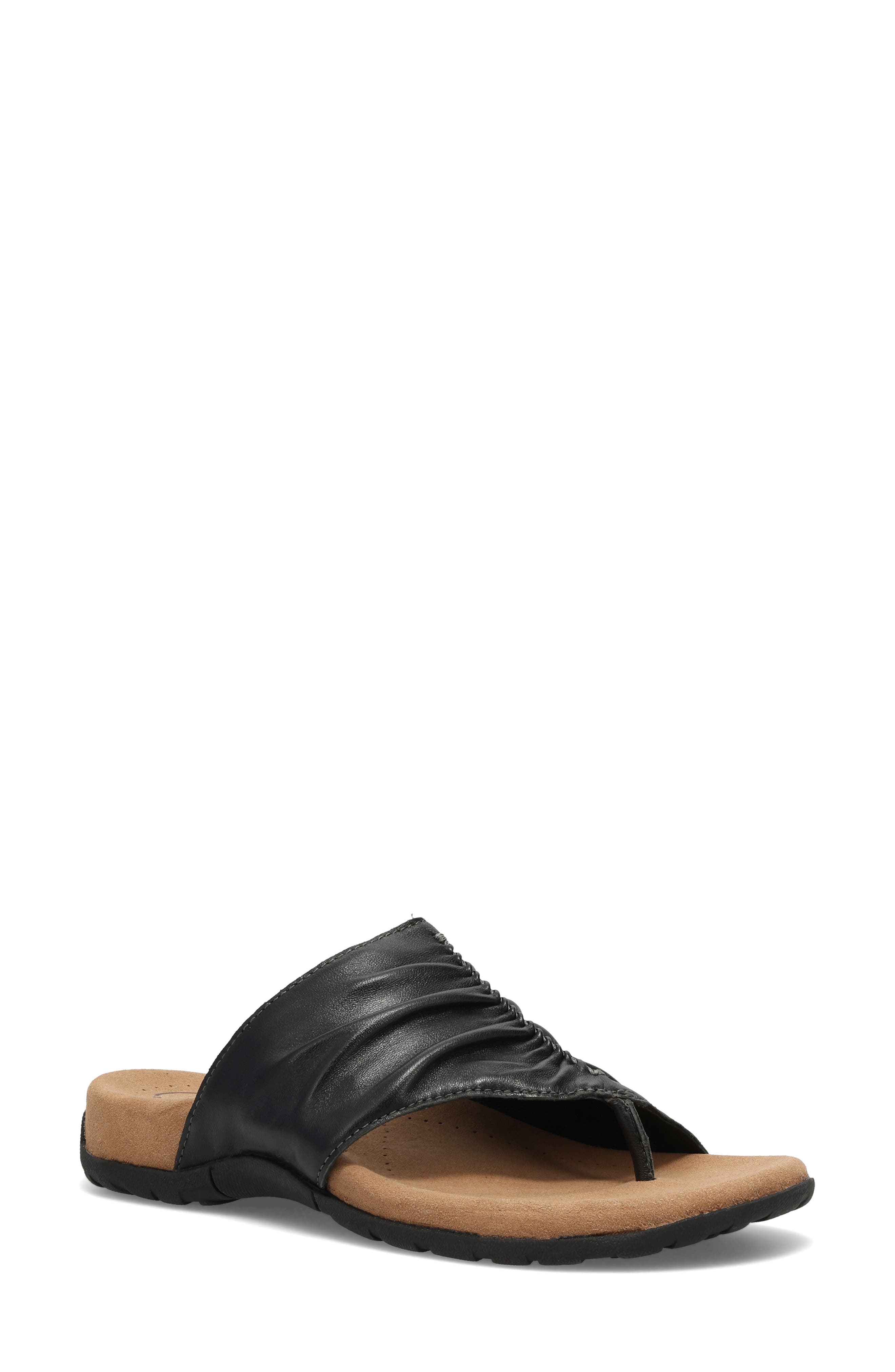 Taos Gift 2 Sandal, Main, color, Black Leather
