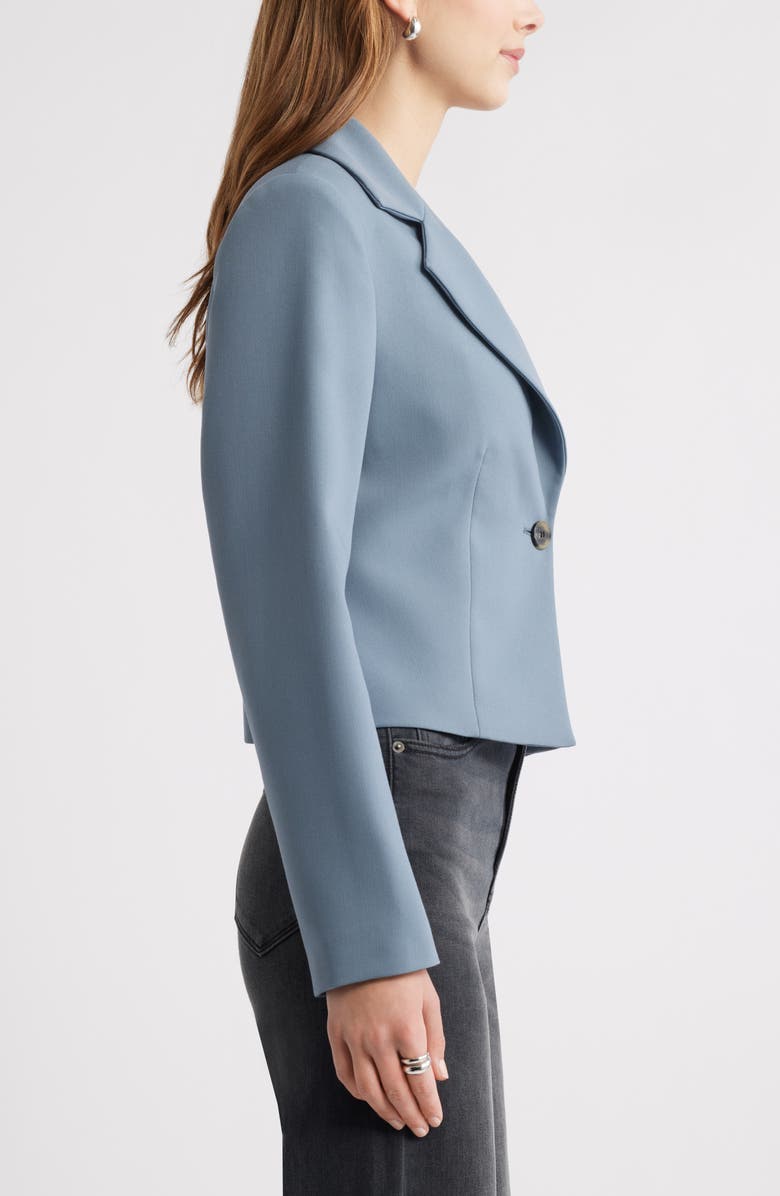 Open Edit The Icon Cropped Blazer, Alternate, color, Blue Weather