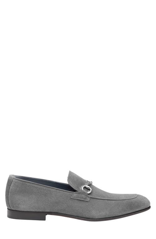 Johnston & Murphy Collection Taylor Bit Loafer In Gray Italian Suede