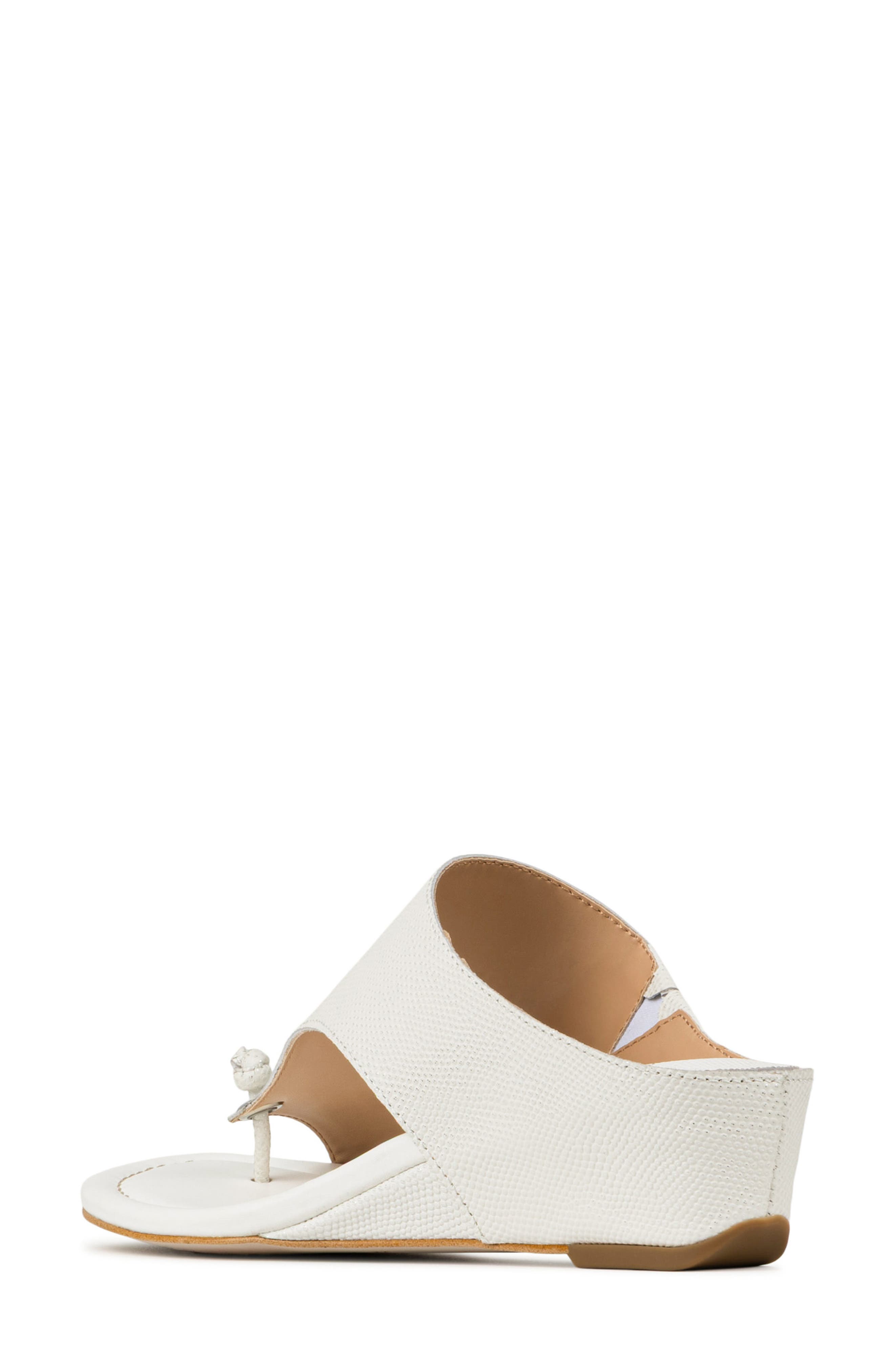Toe Loop Wedge Sandal, Alternate, color, PORCELAIN