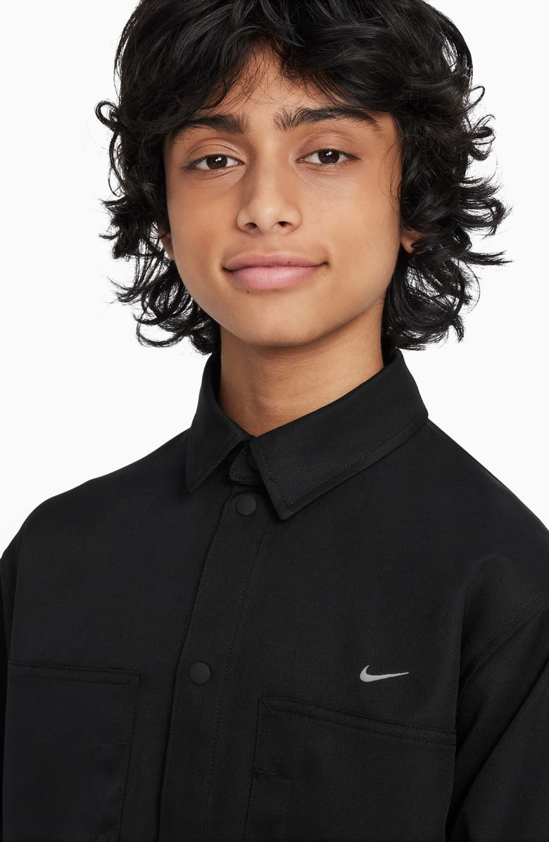 Nike Kids' Sportswear Metro Ground Snap-Up Popover Shirt, Alternate, color,