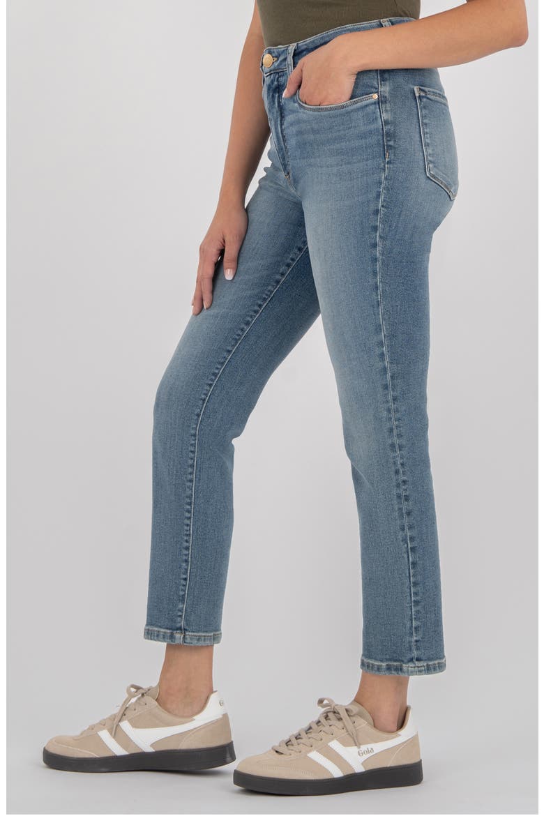 Reese High Waist Ankle Straight Leg Jeans, Alternate, color, AHEAD