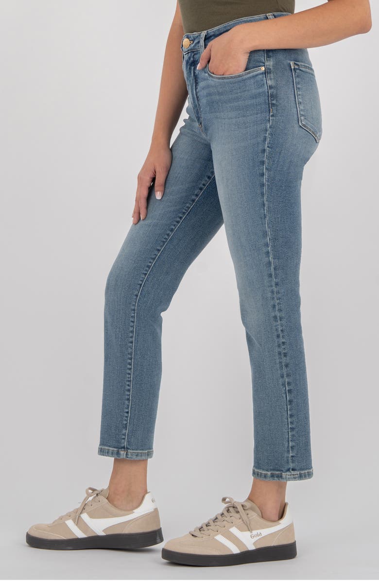 KUT from the Kloth Reese High Waist Ankle Straight Leg Jeans, Alternate, color, Ahead