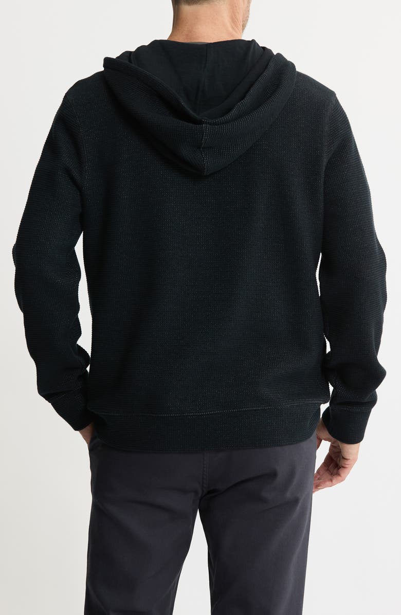 JACHS Textured Knit Hooded Pullover, Alternate, color, Black