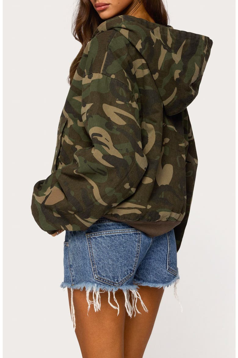 Blanche Camo Hooded Jacket, Alternate, color, OLIVE