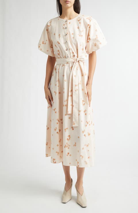 Paulina Petal Print Shirtdress