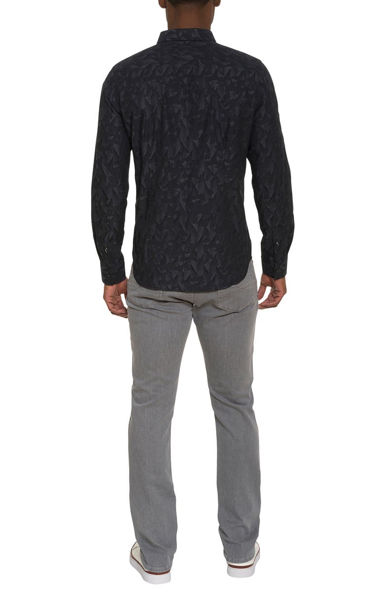 Robert Graham Kamal Jacquard Button-Up Shirt, Alternate, color, 