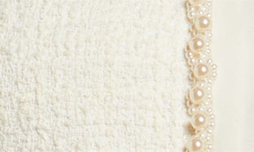 Loveshackfancy Ralphette Beaded Tweed Jacket In White