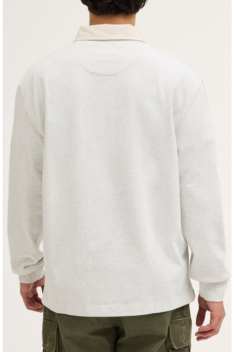 Long Sleeve Stripe Rugby Shirt, Alternate, color, LIGHT HEATHER GREY