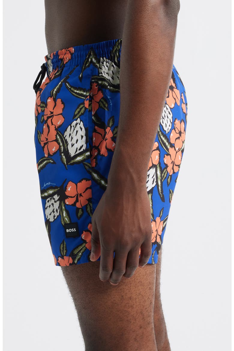 Piranha Swim Trunks, Alternate, color, MEDIUM BLUE