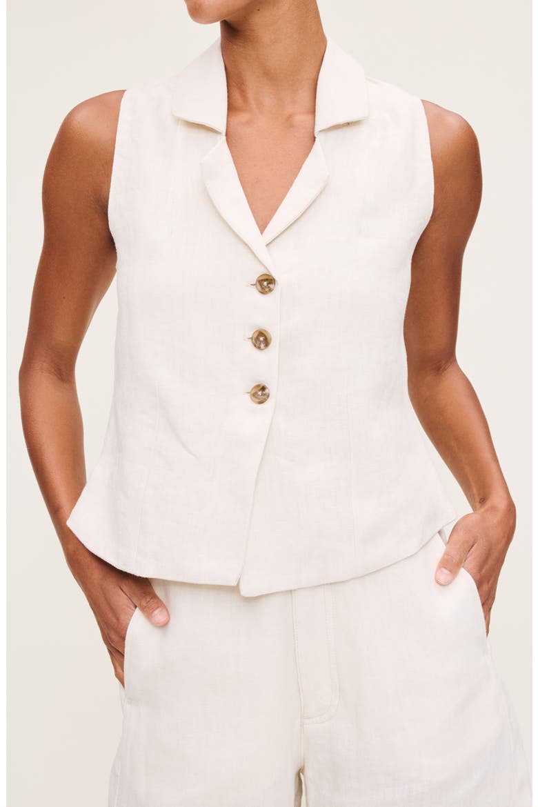 Neev Blazer Vest, Main, color, FLAX LINEN