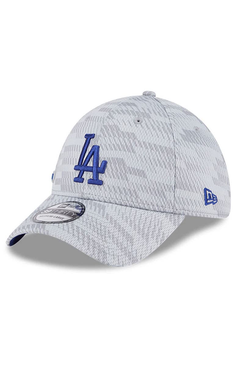 New Era Men's New Era Gray Los Angeles Dodgers 2025 MLB Clubhouse 39THIRTY Flex Hat, Alternate, color, 