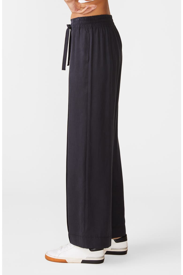 Seamed Front Wide Leg Pants, Alternate, color, BLACK