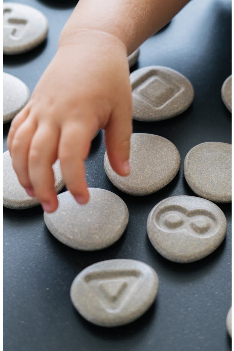 Tactile Stone Set, Alternate, color, BROWN