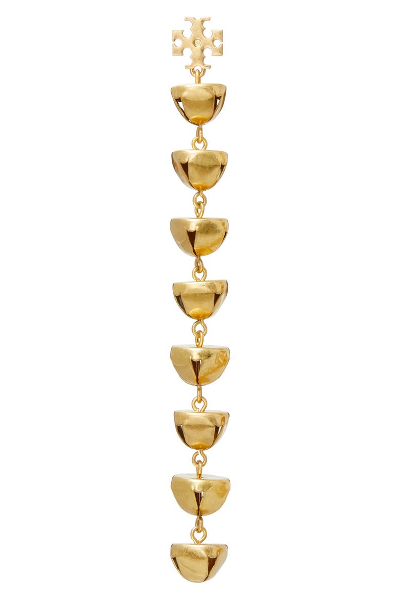 Bell Linear Drop Earrings, Alternate, color, ANTIQUE LIGHT BRASS