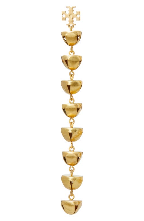 Tory Burch Bell Linear Drop Earrings In Gold