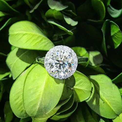 Bliss Diamond 1.75 Ct Round Diamond Halo Engagement Ring 14k Gold Lab Grown