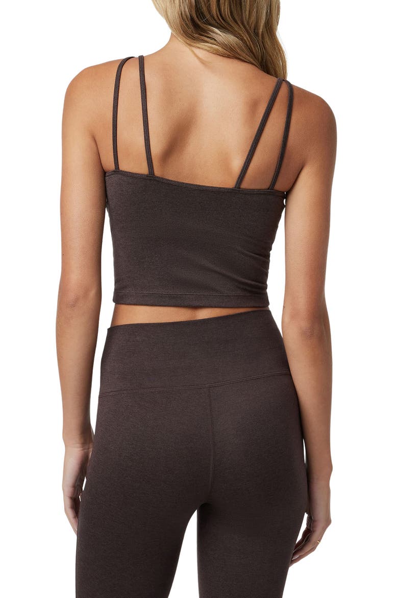 Halo Performance Crop Top, Alternate, color, JAVA HEATHER