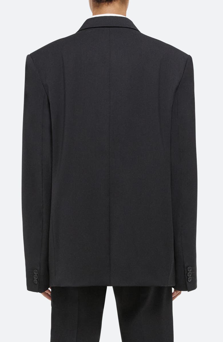 Helmut Lang Double Breasted Virgin Wool Blazer, Alternate, color, Black