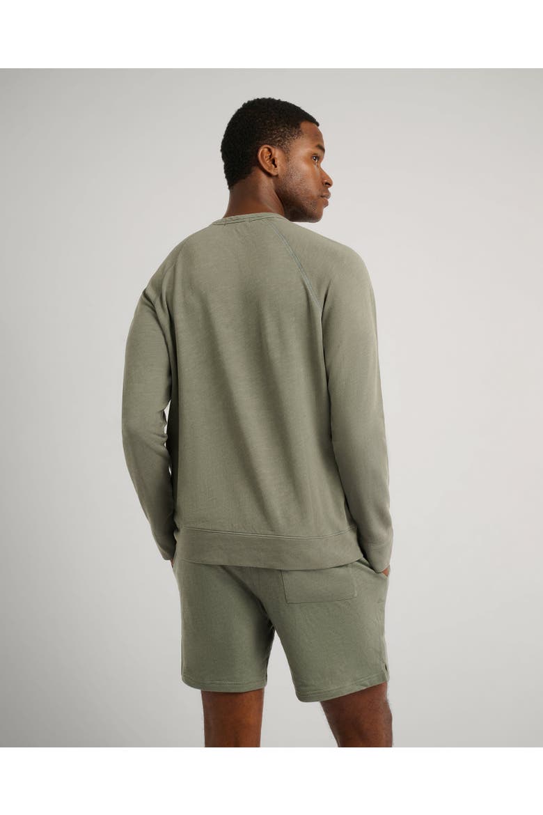 Slub Terry Crewneck Sweater, Alternate, color, AGAVE