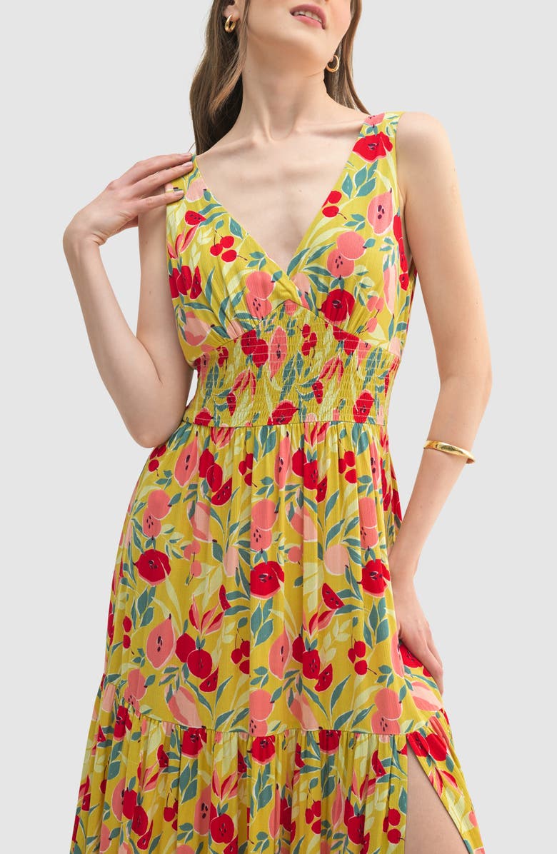 Lush Smocked Maxi Dress, Alternate, color,