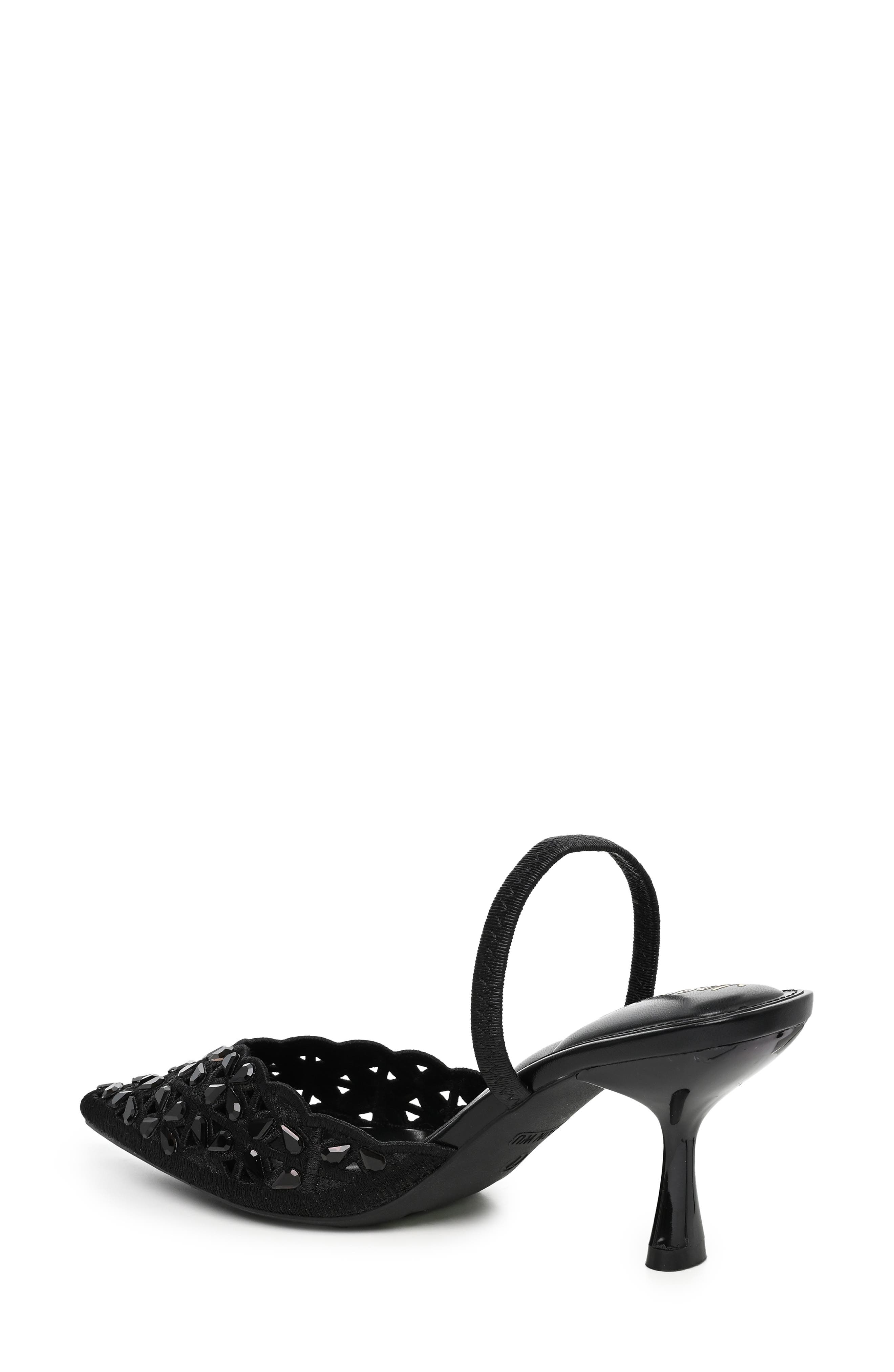 Pointed Toe Slingback Pump, Alternate, color, BLACK