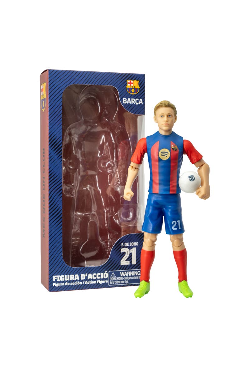 Sockers FC Barcelona Frenkie de Jong 8" Soccer Action Figure, Main, color, Blue