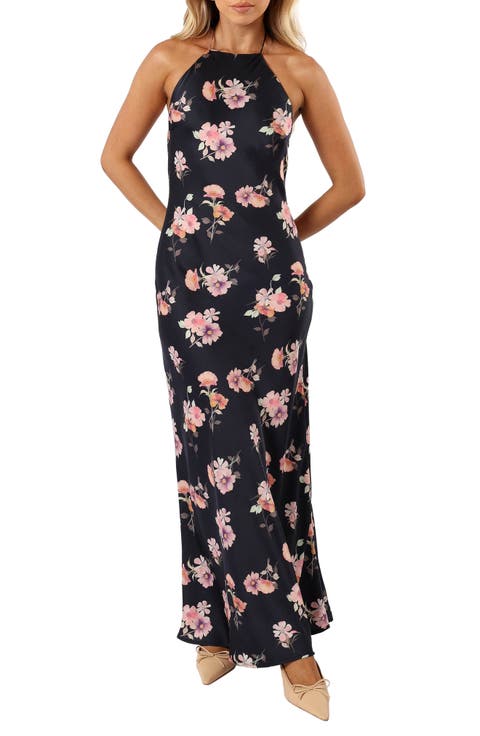 Hadley Floral Print Halter Dress