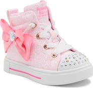 SKECHERS Kids' Twinkle Sparks Royal Heart High Top Sneaker