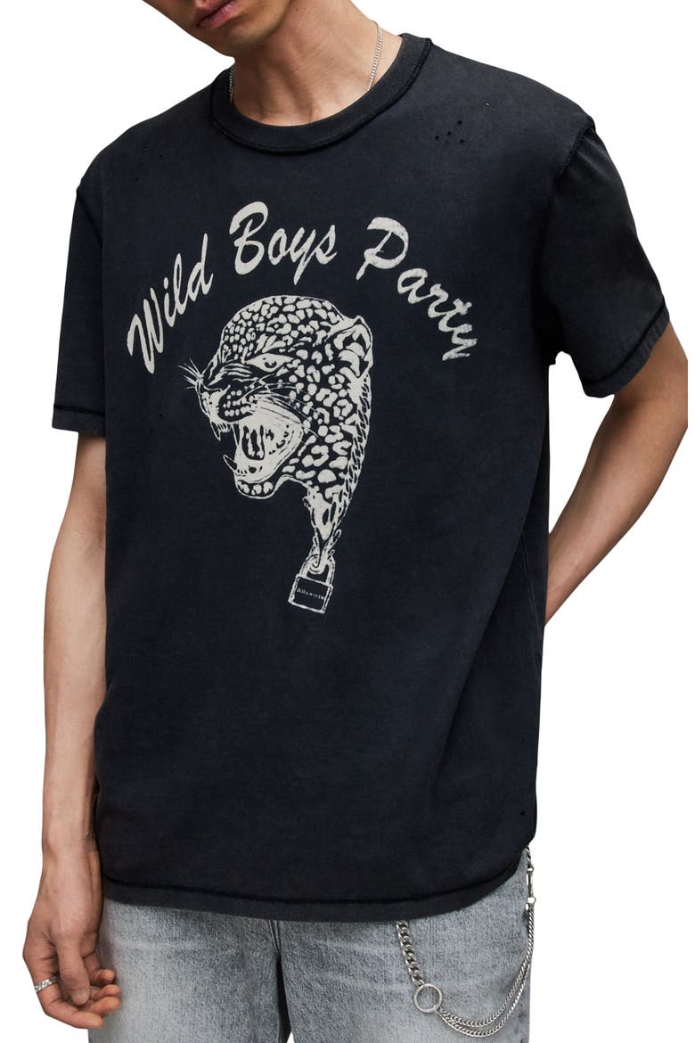 Wild Boys Cotton Graphic T-Shirt, Main, color, WASHED BLACK