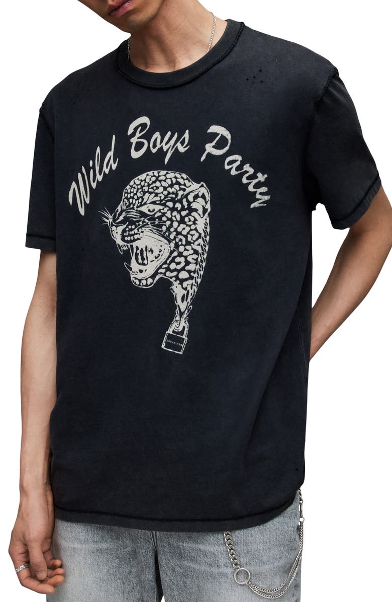 AllSaints Wild Boys Cotton Graphic T-Shirt, Main, color, 